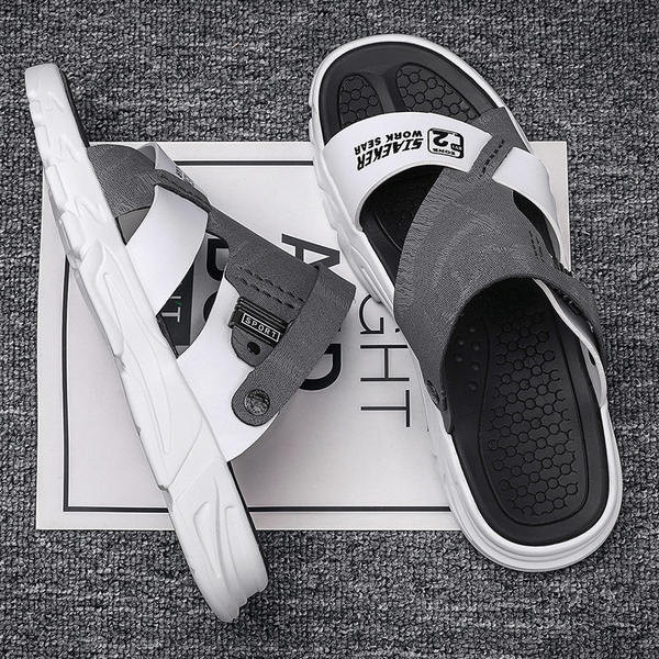 Ανδρικά σανδάλια με επιγραφές - σε τρία χρώματα