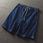 Džinsu šorti ar saitēm zilā krāsā