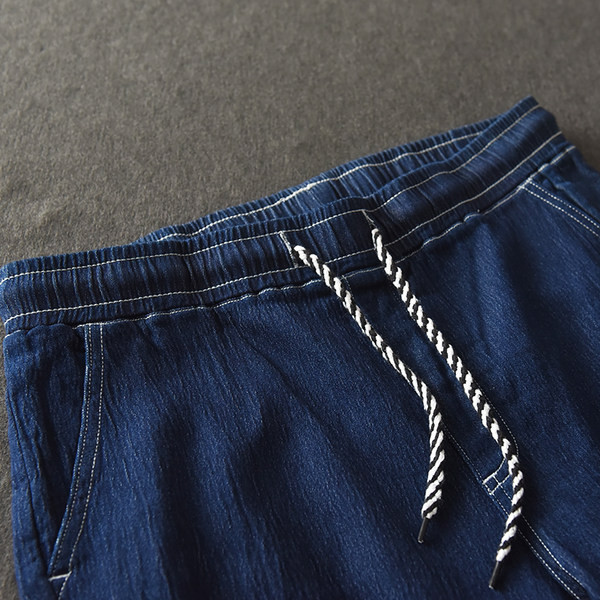 Džinsu šorti ar saitēm zilā krāsā