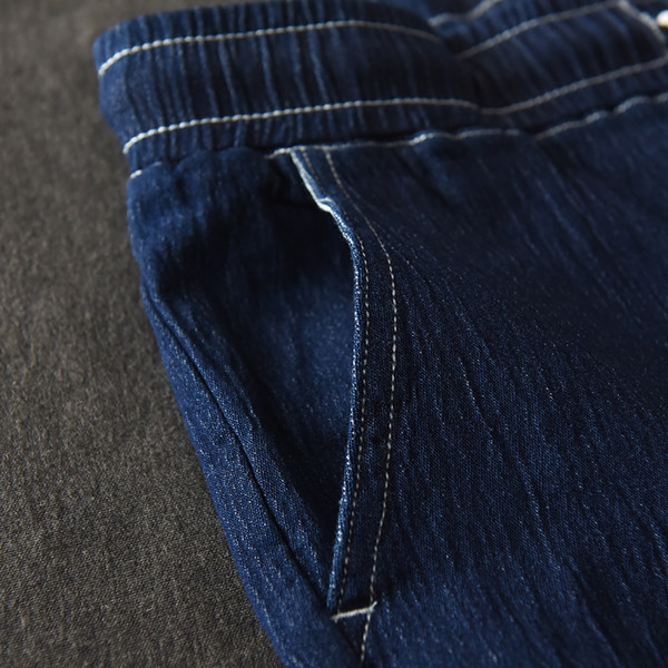 Džinsu šorti ar saitēm zilā krāsā