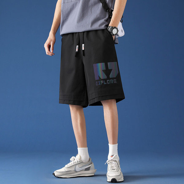 Lezser széles férfi nadrág felirattal