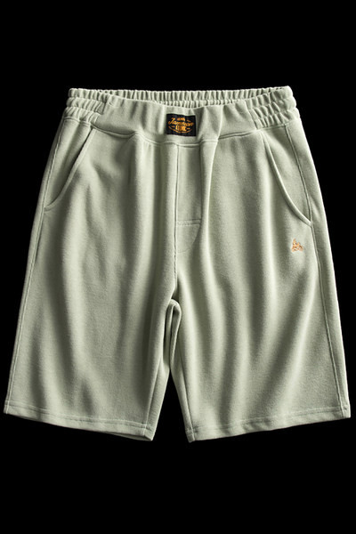 Casual ανδρικό παντελόνι με κέντημα και μήκος 3/4