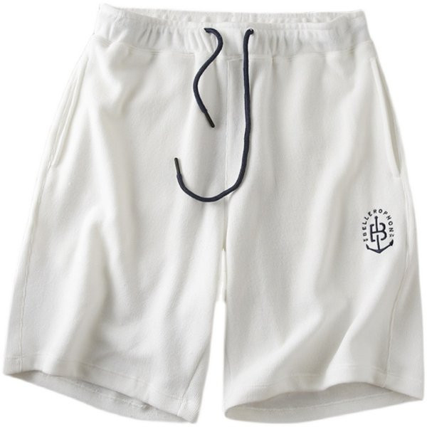 Férfi rövidnadrág gumírozással és hímzéssel