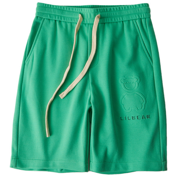 Μονόχρωμο ανδρικό σορτσάκι με λάστιχο και τσέπες