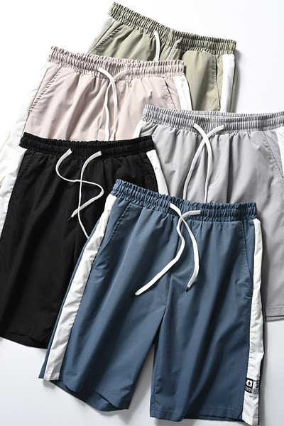 Alkalmi férfi nyári rövidnadrág gumírozással