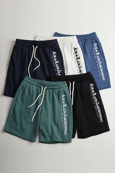 Ανδρικό σορτσάκι καλοκαίρι με επιγραφή και λάστιχο