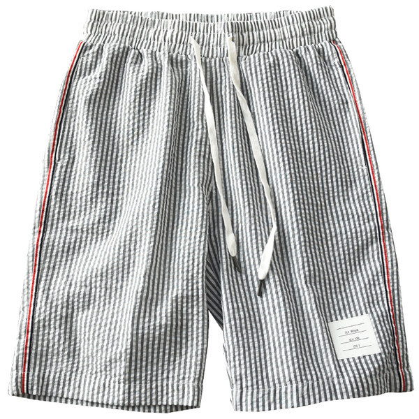 Ριγέ ανδρικό σορτσάκι μεκορδόνια