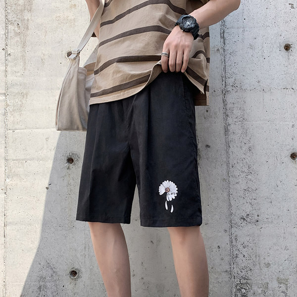 Casual φαρδύ παντελόνι με απλικέ χρώματος