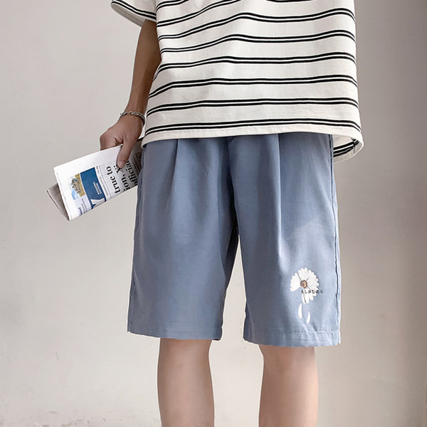 Casual φαρδύ παντελόνι με απλικέ χρώματος