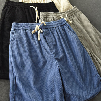 Нов модел къси мъжки панталони с връзки в четири цвята