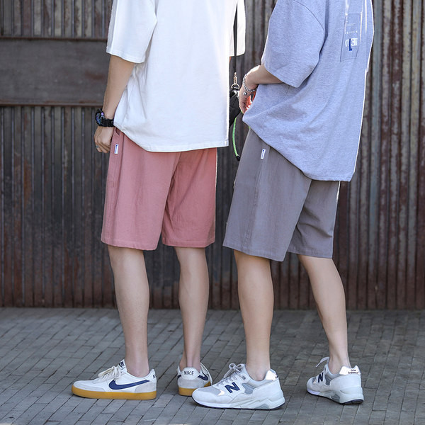 Μονόχρωμο βαμβακερό παντελόνι για άντρες