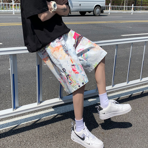 Casual φαρδύ παντελόνι με μοτίβο με σχέδια για άνδρες