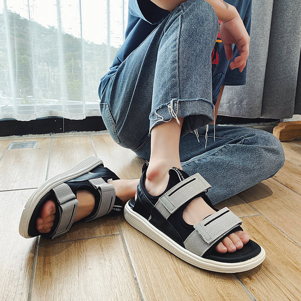 Casual σανδάλια με στερέωση βελκρό  σε δύο χρώματα