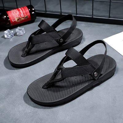 Ανδρικά σανδάλια - απλό μοντέλο με επίπεδη σόλα