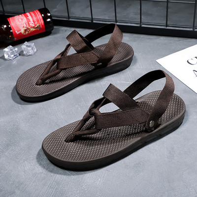 Ανδρικά σανδάλια - απλό μοντέλο με επίπεδη σόλα