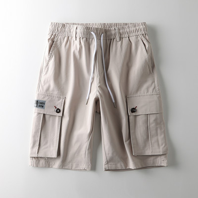 Ανδρικό παντελόνι casual με μεγάλες τσέπες και μήκος 3/4