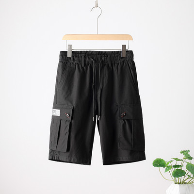 Ανδρικό παντελόνι casual με μεγάλες τσέπες και μήκος 3/4