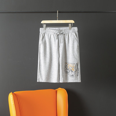 Casual ανδρικό παντελόνι 3/4 με απλικέ - δύο μοντέλα