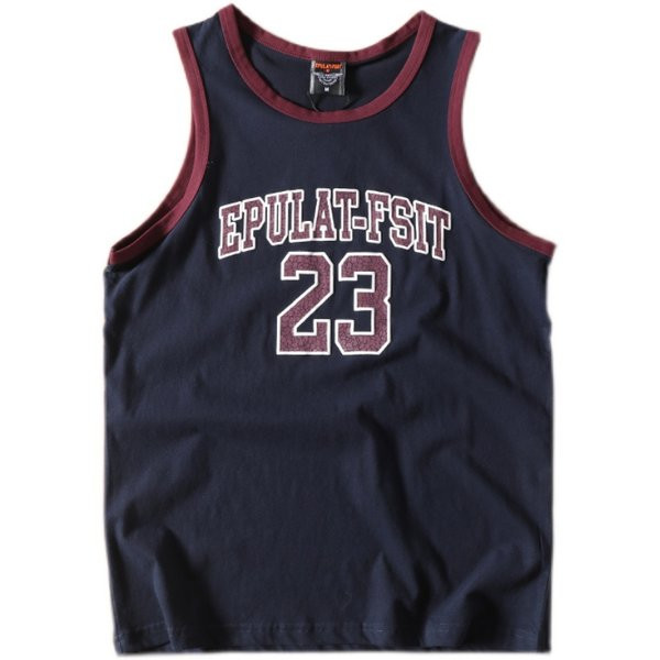 Καθημερινή ανδρική αμάνικη μπλούζα με απλικέ - δύο μοντέλα