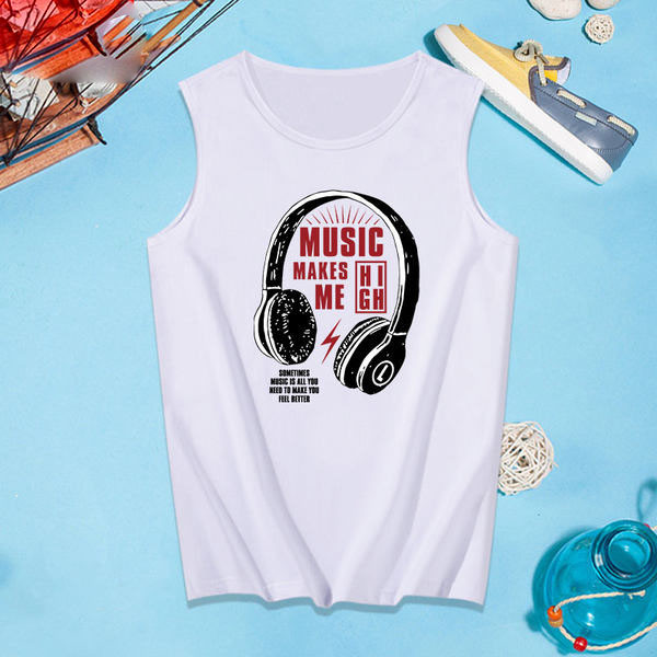 Alkalmi férfi felső mintával és kerek nyakkivágással