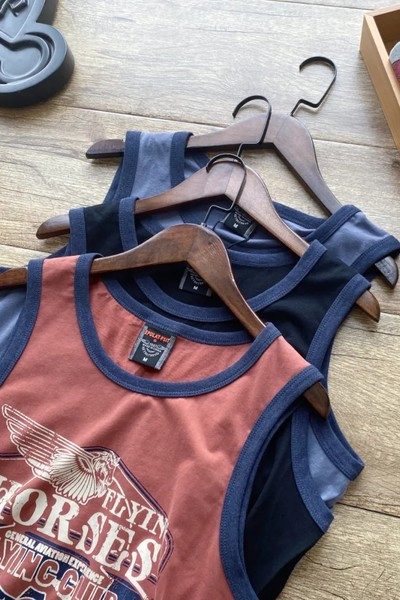 Nyári férfi felső rátéttel