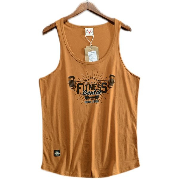 Καθημερινή ανδρική αμάνικη μπλούζα με απλικέ και λεπτά τιραντάκια