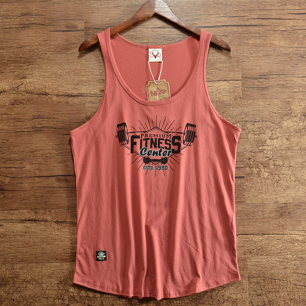 Καθημερινή ανδρική αμάνικη μπλούζα με απλικέ και λεπτά τιραντάκια