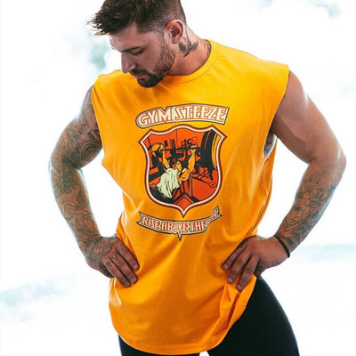 Trükiga meeste sportlik tanktop
