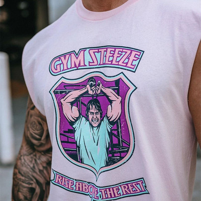 Trükiga meeste sportlik tanktop