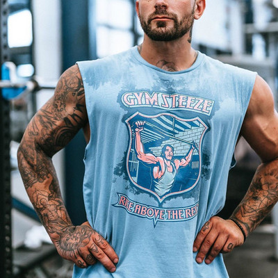 Trükiga meeste sportlik tanktop