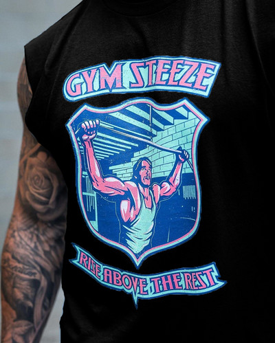 Trükiga meeste sportlik tanktop
