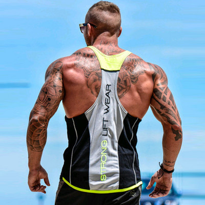 Vīriešu sporta tanktops ar uzrakstu vairākās krāsās