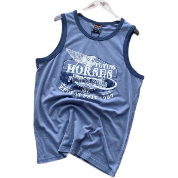 Férfi felső rátéttel és kerek nyakkivágással