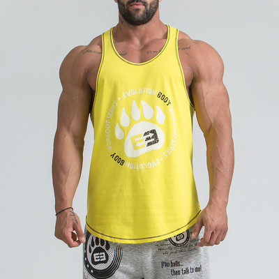 Ανδρικό αθλητικό αμάνικο με εκτύπωση σε διάφορα χρώματα