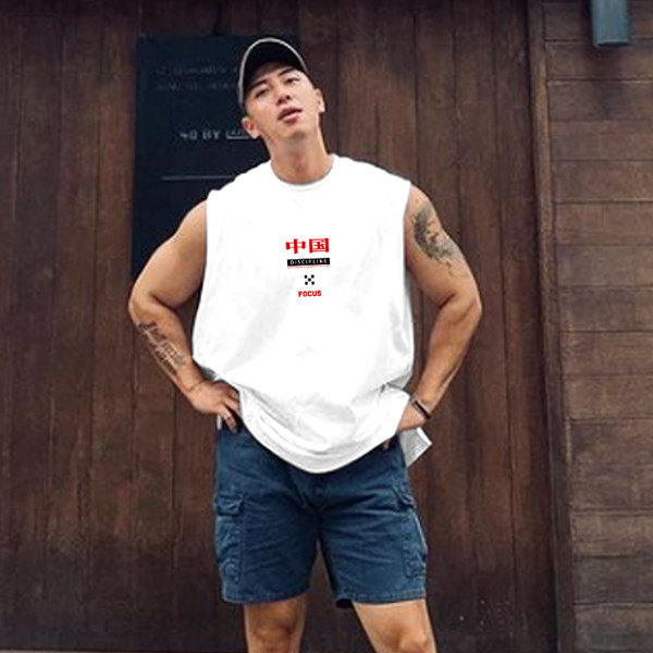 Ανδρικό casual αμάνικο - κλασικό μοντέλο