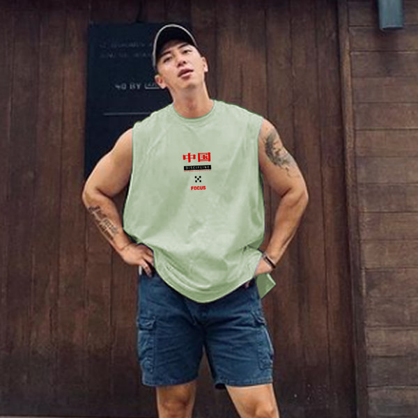 Ανδρικό casual αμάνικο - κλασικό μοντέλο