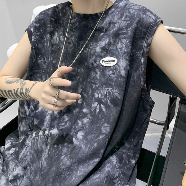 Φαρδύ ανδρική αμάνικη μπλούζα σε ιριδίζοντα χρώματα