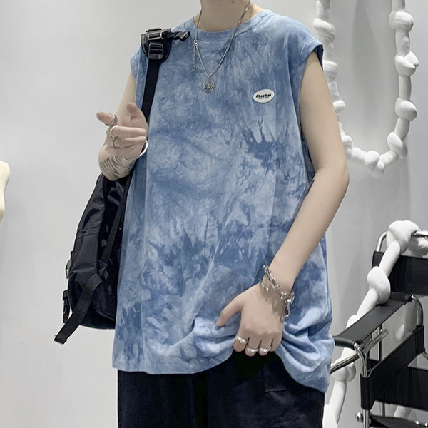 Φαρδύ ανδρική αμάνικη μπλούζα σε ιριδίζοντα χρώματα