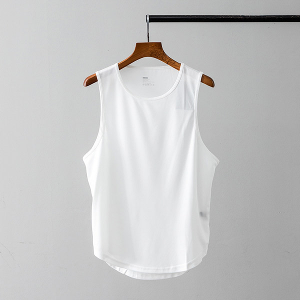 Ασύμμετρο μοντέλο ανδρική αμάνικη μπλούζα με οβάλ λαιμόκοψη