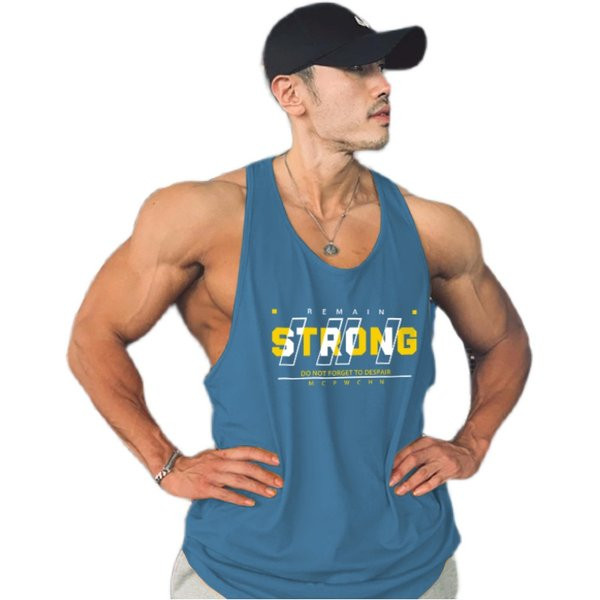 Ανδρική αθλητική μπλούζα με έγχρωμη επιγραφή