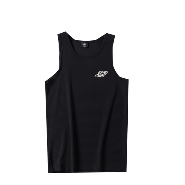 Casual ανδρικό τοπ τακ με απλικέ και οβάλ λαιμόκοψη