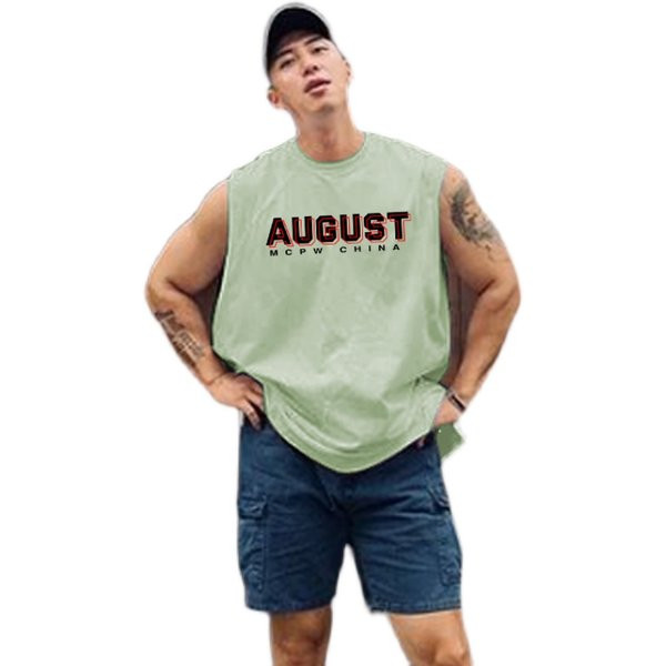 Νέο μοντέλο ανδρική αμάνικη μπλούζα  με επιγραφή