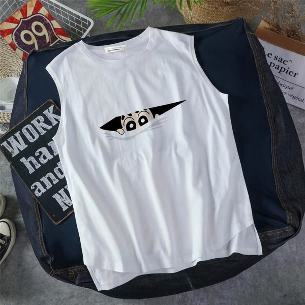 Nyári férfi felső rátéttel és ovális nyakkivágással