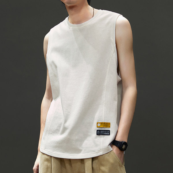 Καλοκαιρινή φαρδιά αμάνικη μπλούζα για άντρες