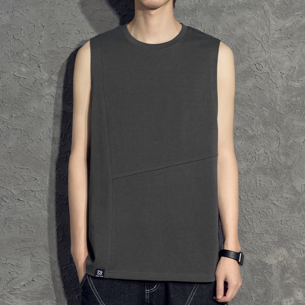 Μονόχρωμο καλοκαιρινό μοντέλο αμάνικη μπλούζα