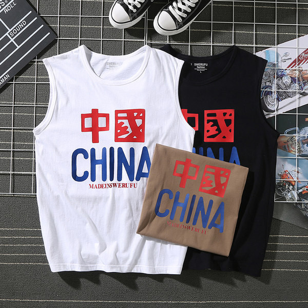 Σπορ και casual αμάνικη μπλούζα με έγχρωμη εκτύπωση