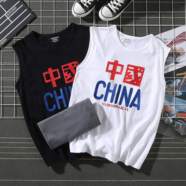 Σπορ και casual αμάνικη μπλούζα με έγχρωμη εκτύπωση