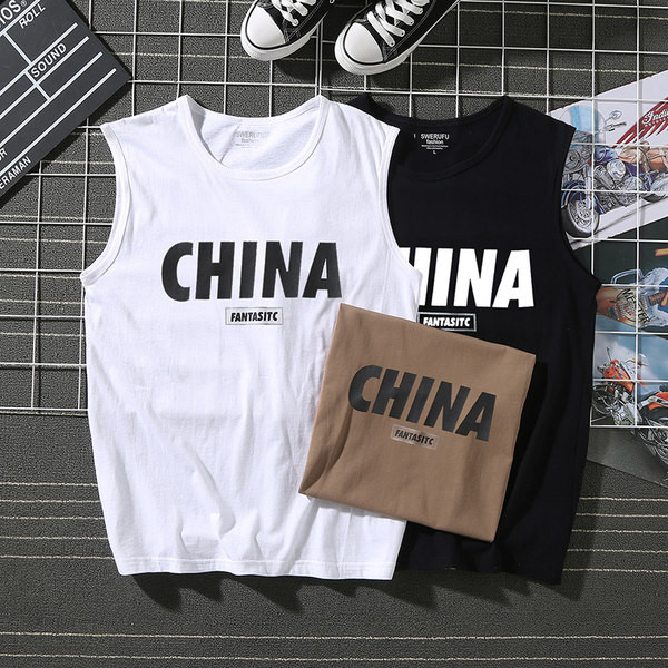 Σπορ και casual αμάνικη μπλούζα με έγχρωμη εκτύπωση