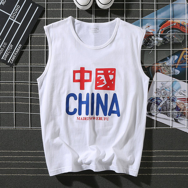 Σπορ και casual αμάνικη μπλούζα με έγχρωμη εκτύπωση