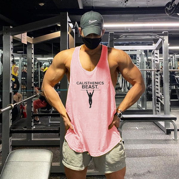 Meeste sportlik aplikatsiooniga tanktop